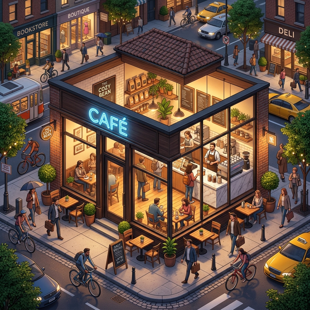 Một mô hình tiệm cafe nhượng quyền điển hình trong đô thị