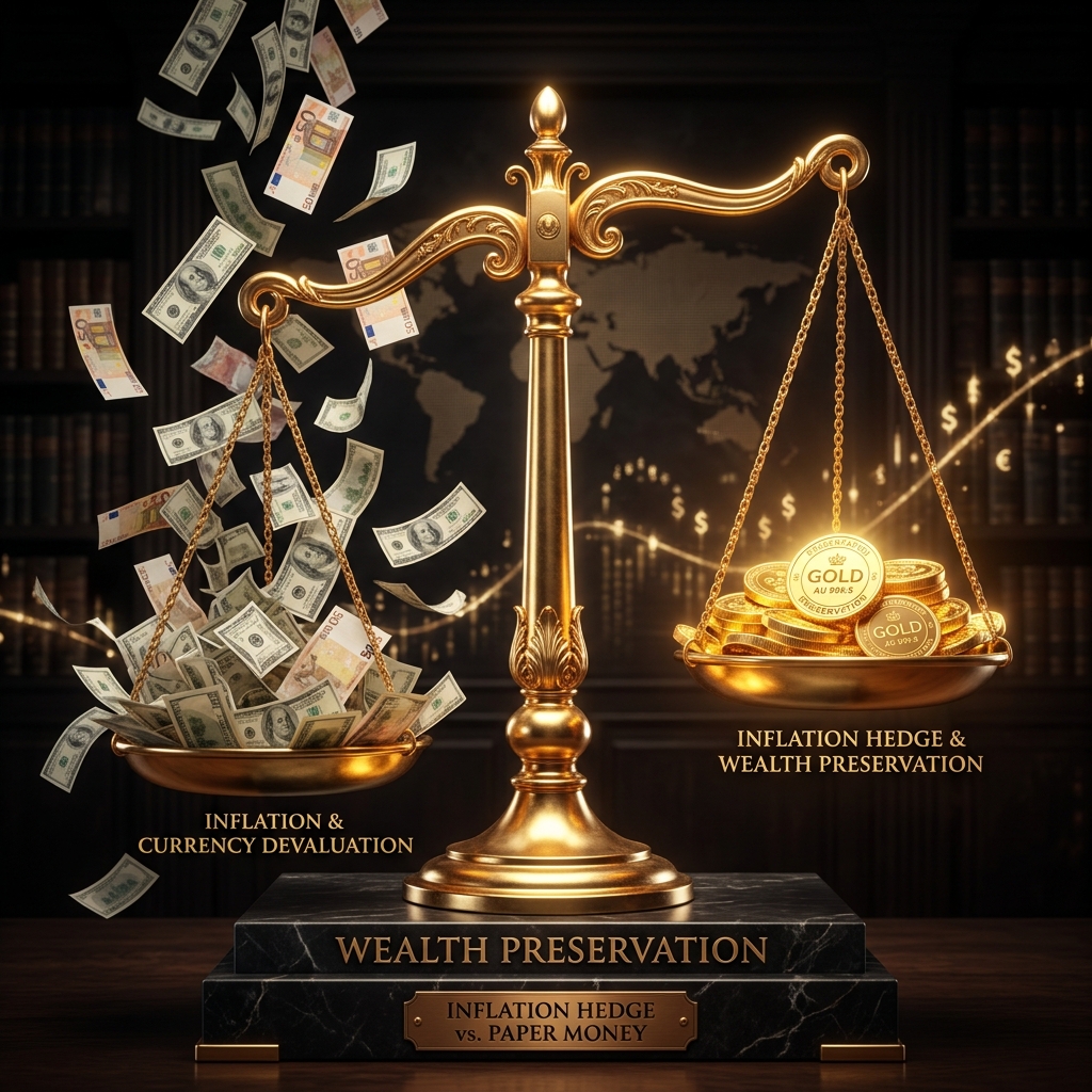 Vàng chính là lá chắn thép chống lại lạm phát của đồng tiền giấy